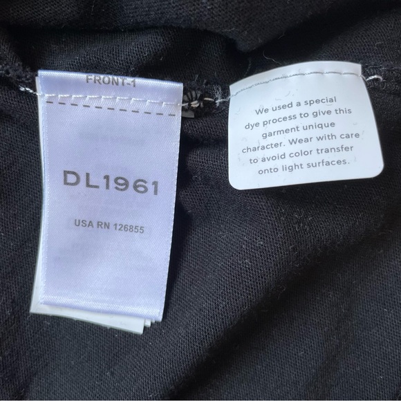 DL1961 black cropped cotton t-shirt - Picture 6 of 9